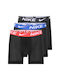 Herren Boxershorts Schwarz mit Mustern 3Packung