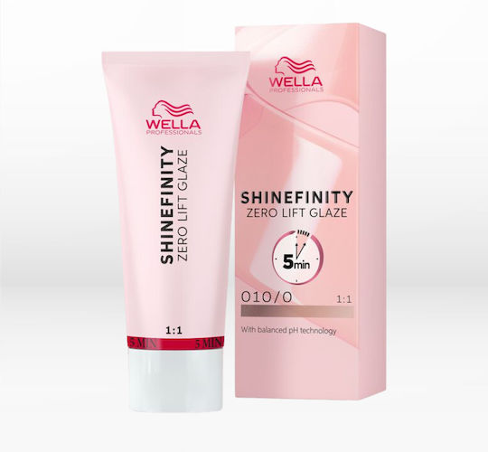 Wella Shinefinity Zero Lift Glaze Προσωρινή Βαφή Μαλλιών 010/0 Zero Lift Glaze 60ml