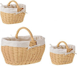 Bizzotto Διακοσμητικό Καλάθι Κήπου Ξύλινο 46x32x24εκ. 3τμχ 0415512