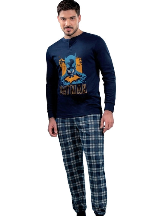Sabor Kinder Schlafanzug Winterlich Baumwoll Marineblau