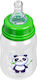Akuku Panda Sticlă Pentru Copii Din Silicon Verde 125ml