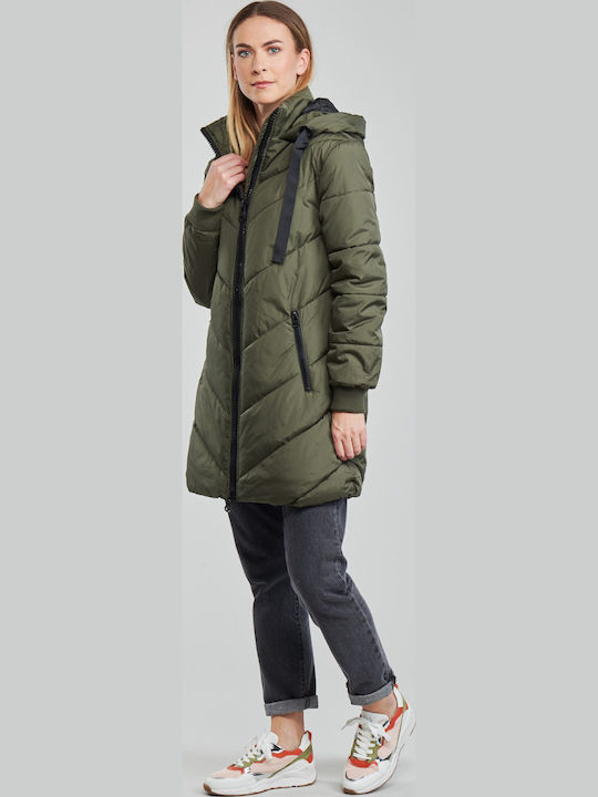 Jdy Kurz Damen Puffer Jacke Khaki