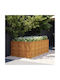 vidaXL Кутия за саксии Метал Кафяв 196x100x69см.