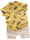 Kids' Set with Shorts Summer 2pcs Yellow