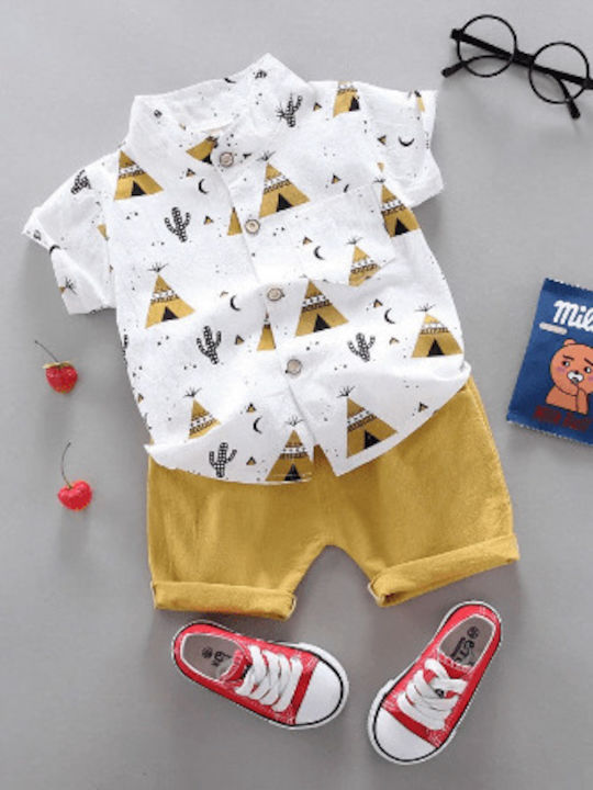 TakTakBaby Kids Set with Shorts Summer 2pcs Yellow