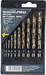 Bormann BHT4822 Set of 10 Drills Cobaltium for Metal