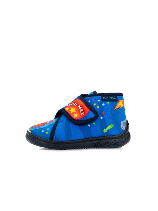 Mini Max Boys Anatomic Closed-Toe Bootie Slippers V-Orizon 3 Blue