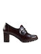 Desiree Shoes Leather Brown Heels