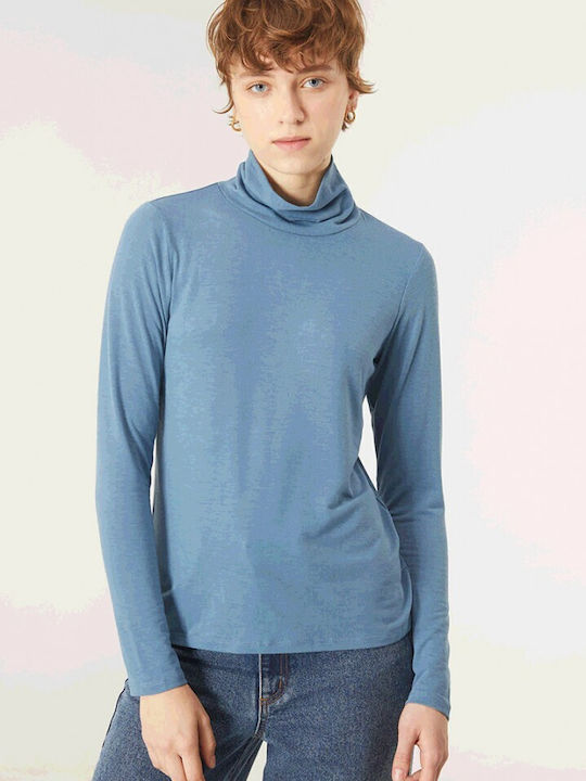 Compania Fantastica Women's Blouse Long Sleeve Blue
