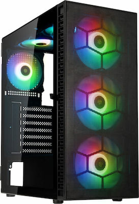 Kolink Observatory HF Mesh ARGB Gaming Midi Tower Κουτί Υπολογιστή με Πλαϊνό Παράθυρο Μαύρο