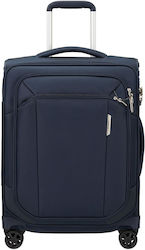 Samsonite Cabin Travel Suitcase Blue with 4 Wheels Height 55cm.