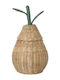 Ferm Living Καλάθι Αποθήκευσης Rattan με Καπάκι Μπεζ 19x19x30cm