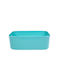 Coș de Depozitare Plastic Albastru 20.5x14x7.3cm 1buc