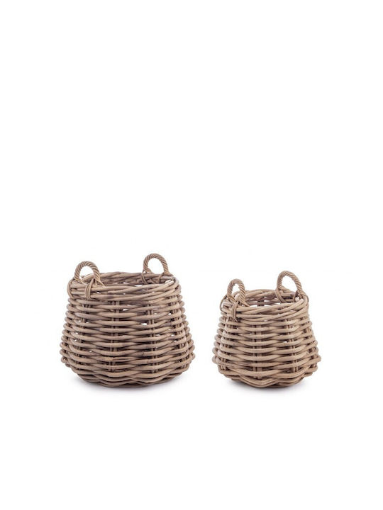 Wicker Decorative Basket Bizzotto