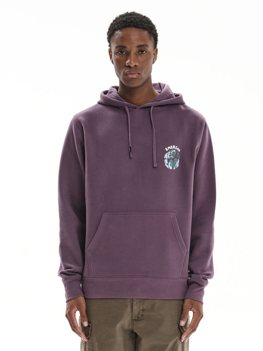 Sweatshirt with Hood Purple