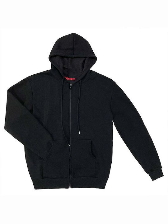 Ustyle Men's Sweatshirt Jacket with Hood Black