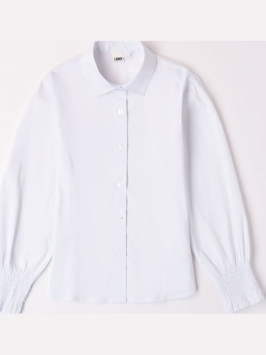 Kids Shirt Long Sleeve White