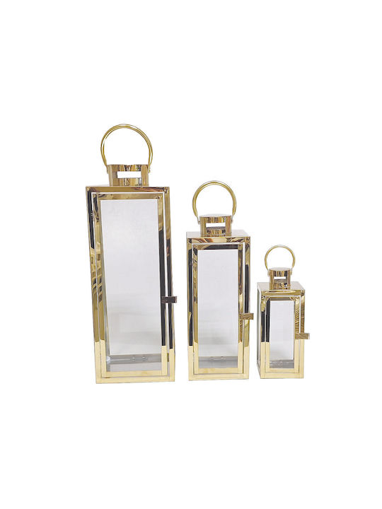 Lanterns Set Gold 3pcs