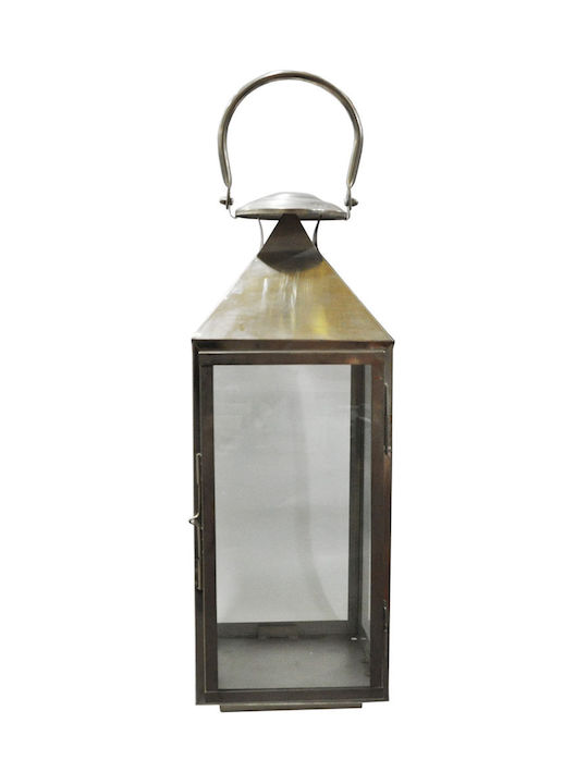 Floortop Metallic Lantern Silver 18.5x18.5x50cm