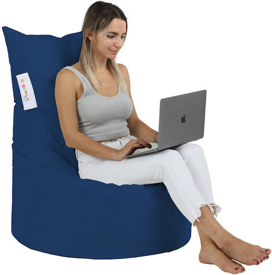 Bean Bag Chair Waterproof Balina Blue 95x40x70cm