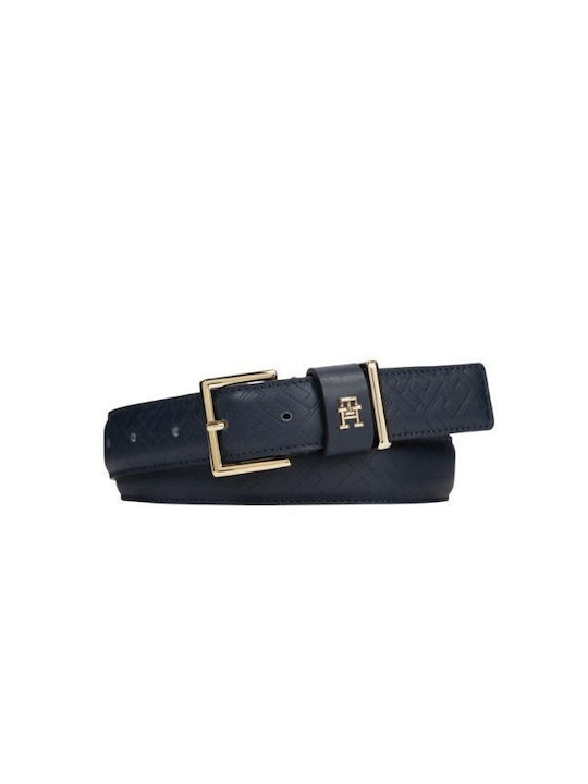 Tommy Hilfiger Leather Women's Belt Navy Blue