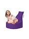 Πουφ Sessel Baton Purple 70x70x35cm