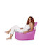 Πουφ Sessel Baton Pink 70x70x35cm