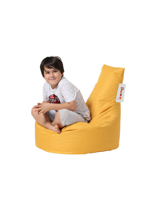 Πουφ Sessel Baton Yellow 70x70x35cm