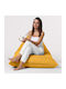 Puf Pat Impermeabil Pyramid Galben 145x90cm
