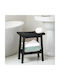 Hocker Für das Wohnzimmer Hölzernes Schwarz 40x25x46cm
