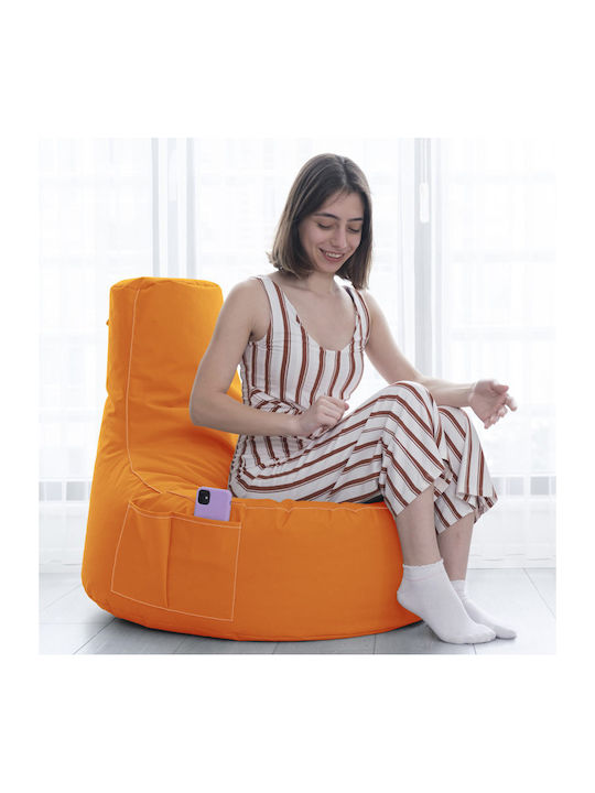 Waterproof Bean Bag Chair Poof Eva Orange 70x70...