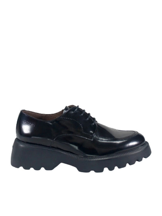 Δερμάτινα Γυναικεία Loafers σε Μαύρο Χρώμα