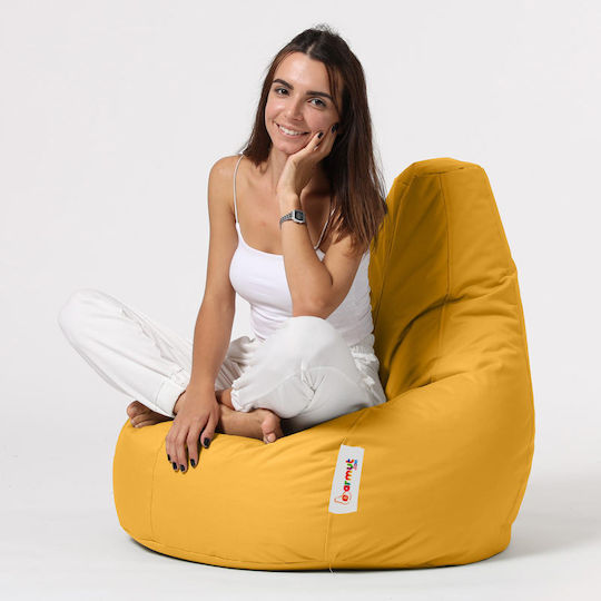 Πουφ Sessel Drop Yellow 80x80x80cm