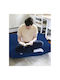 Fotolii Puf Bolster Impermeabil Albastru Închis 100x100cm