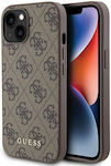 Guess Back Cover Μεταλλική Καφέ (iPhone 15)