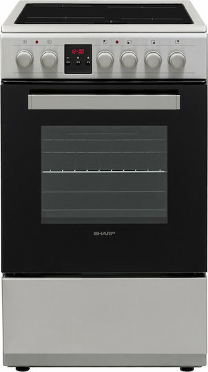 Sharp Κουζίνα 50lt με Κεραμικές Εστίες Π50εκ. Inox