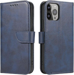 Magnet Brieftasche Silikon / Leder Blau (iPhone 15 Plus)