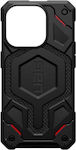 UAG Monarch Pro Umschlag Rückseite Metallisch / Silikon / Kunststoff / Leder 2mm Schwarz (iPhone 15 Pro)