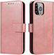 Magnet Wallet Silicone / Leather Pink (iPhone 15 Pro)