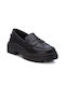 Xti Boys Leather Moccasins Black