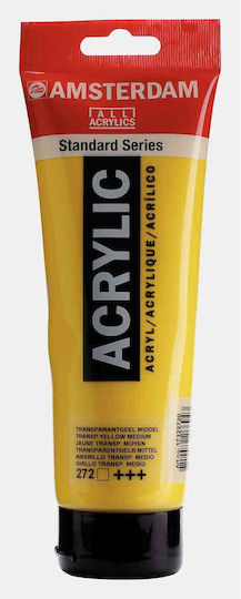 Royal Talens Amsterdam Ακρυλικό Χρώμα Ζωγραφικής Transparent Yellow Medium 272 250ml