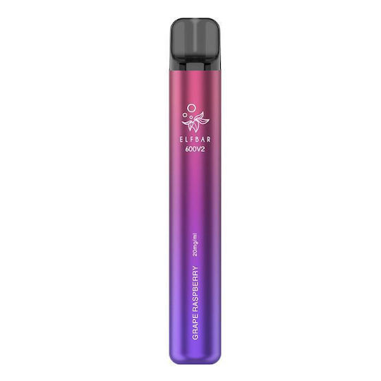 Elf Bar 600 V2 Einweg E-Zigarette 600 Züge Raspberry Grape 2ml 20mg