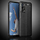 5g Litchi Texture Back Cover Σιλικόνης Μαύρο (OnePlus Nord N200)