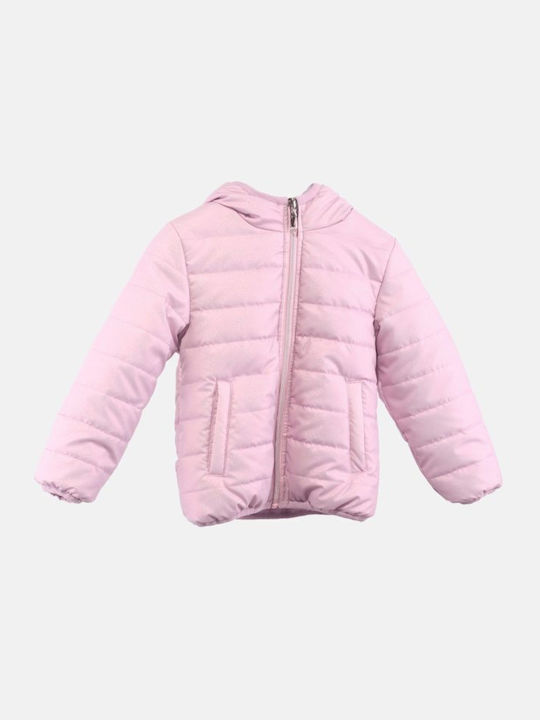 Shine Kinder Gestepptes Kurzes Jacke mit Kapuze Flieder