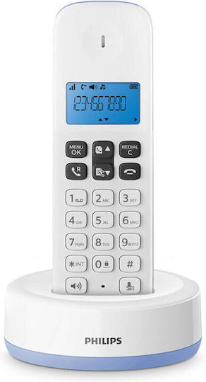Philips D1611 Cordless Phone with Greek Menu Light Blue