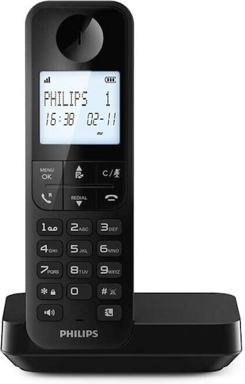 Philips D2701 Telefon fără fir cu Meniu în Limba Greacă Negru