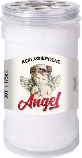Candil Plastic Memorial Tribute Candle 3 Days Burning Time 6x6cm