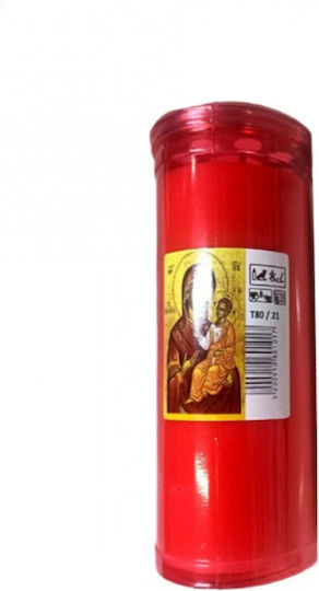 Tpster Tribut-Kerze aus Kunststoff 7-Tage T80-21-Rot
