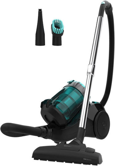 Cecotec Conga Rockstar Ηλεκτρική Σκούπα 800W με Κάδο 2.5lt Μαύρη