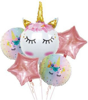 Set of 5 Balloons Foil Multicolour